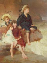 The Children of Sir Hussey Vivian at the Seaside | Obraz na stenu