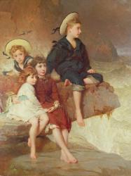 The Children of Sir Hussey Vivian at the Seaside | Obraz na stenu