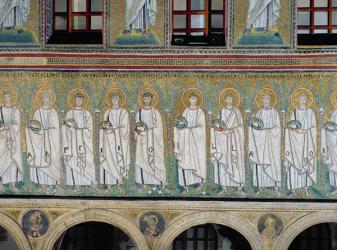 Group of saints and martyrs (mosaic) | Obraz na stenu