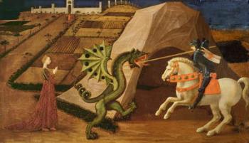 St. George and the Dragon, c.1439-40 (tempera on panel) (for detail see 85552) | Obraz na stenu