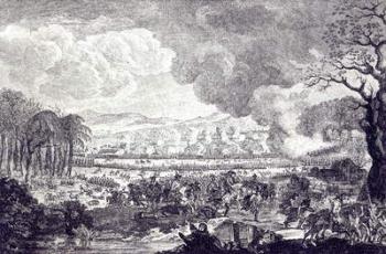 Battle of Rossbach, November 5th 1757 (engraving) (b/w photo) | Obraz na stenu