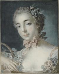 Head of Flora, 1769 (pastel manner engraving) | Obraz na stenu