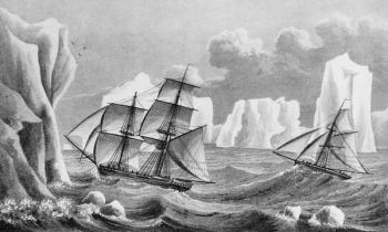 The brig 'Jane' and cutter 'Beaufoy', 1825 (engraving) | Obraz na stenu