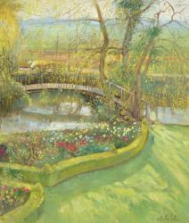 Bridge Over the Willow, Bedfield (oil on canvas) | Obraz na stenu