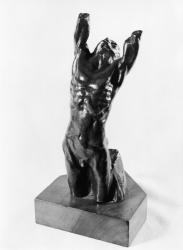 Desperate Adolescent, or Narcissus, 1885-90 (bronze) (b/w photo) | Obraz na stenu