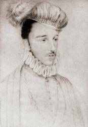Hercule Francois de Valois, aka Francois D'Alencon, Duc D'Anjou, 1554-1584. Son of Henry II and Catherine de Medicis. From an engraving after a drawing attributed to François Clouet. | Obraz na stenu