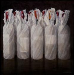 Wrapped Wine Bottles, 2010 (acrylic on canvas) | Obraz na stenu