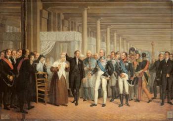 Cataract Operation Performed by Guillaume Dupuytren (1777-1835) in the Presence of King Charles X (1757-1836) at the Hotel Dieu (oil on canvas) | Obraz na stenu