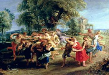 A Peasant Dance, 1636-40 (oil on panel) | Obraz na stenu