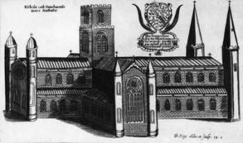 The Southern Exterior of Durham Cathedral,1660 (etching) | Obraz na stenu