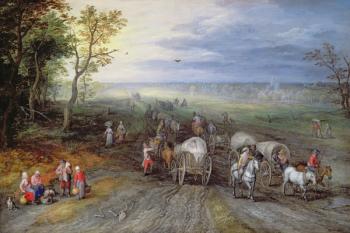 Returning from Market (oil on copper) | Obraz na stenu