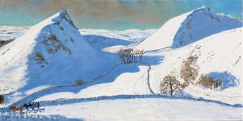 Chrome Hill,Derbyshire,(oil on canvas) | Obraz na stenu