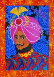 Maharaja with Pink Turban, 2012, (oil on canvas) | Obraz na stenu
