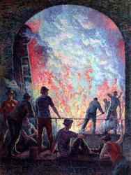 The Steel Works, 1895 (oil on canvas) | Obraz na stenu