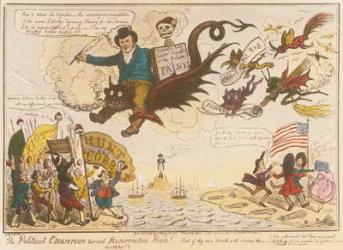 The Political Champion turned Resurrection Man! -Out of thy own Mouth will condemn thee.., 1819 (colour etching) | Obraz na stenu
