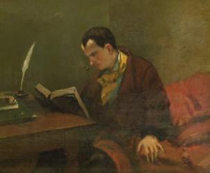 Portrait of Charles Baudelaire (1821-67) 1847 (oil on canvas) | Obraz na stenu
