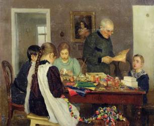 Preparation for Christmas, 1896 (oil on canvas) | Obraz na stenu