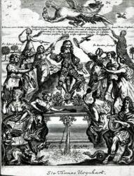 Sir Thomas Urquhart (1611-1660) (engraving) (b/w photo) | Obraz na stenu
