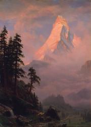 Sunrise on the Matterhorn, after 1875 (oil on canvas) | Obraz na stenu