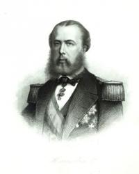 Portrait of Emperor Maximilian of Mexico, 1864 (litho) (b/w photo) | Obraz na stenu