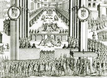 The Coronation of Charles I (engraving) (b/w photo) | Obraz na stenu