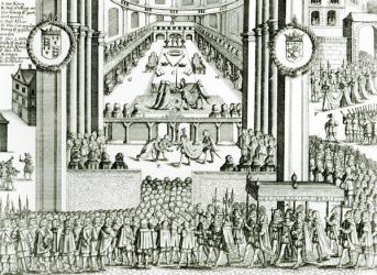 The Coronation of Charles I (engraving) (b/w photo) | Obraz na stenu