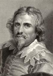 Portrait of Daniel Mytens (c.1590-1648) engraved by Edward Smith (engraving) | Obraz na stenu