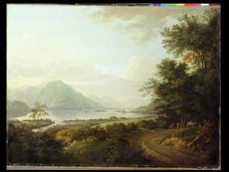 Loch Awe, Argyllshire, c.1780-1800 (oil on canvas) | Obraz na stenu