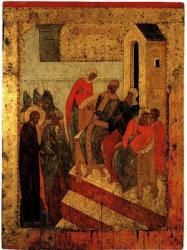Christ before Pilate, c.1497 (tempera & gold leaf on panel) | Obraz na stenu