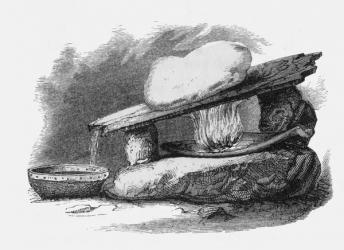 Eskimo Snow Melter, from 'Arctic Explorations in the Years 1853, 54, 55', Volume I, by Doctor Elisha Kent Kane (1820-57) published Philadelphia, 1856 (litho) | Obraz na stenu