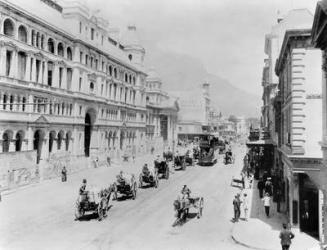 Cape Town: New Adderley Street, c.1914 ( b/w photo) | Obraz na stenu