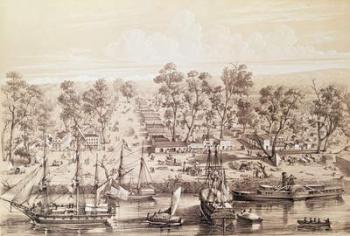 Town of Sacramento, 1820 (engraving) | Obraz na stenu
