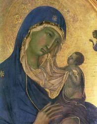 Madonna and Child with SS. Dominic and Aurea, detail of the Madonna and Child, c.1315 (tempera on panel) (detail of 28972) | Obraz na stenu