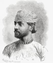 Maharao Raja Shri Sheodan Singhji Veerendra Shiromani Dev Bharat Prabhakar Bahadur, 1845 to 1874. Maharao Raja of Alwar, India. | Obraz na stenu