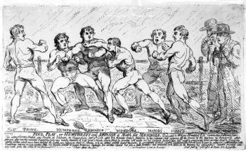 The Famous Battle Between Richard Humphreys and Daniel Mendoza, January 9th 1788 (engraving) | Obraz na stenu