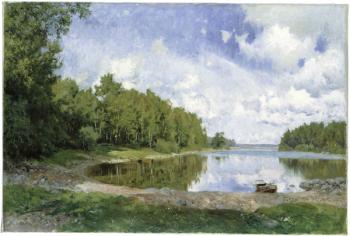 Lake view at Engelsberg, Vastmanland, 1893 (oil on canvas) | Obraz na stenu