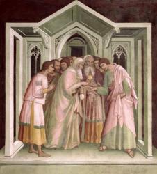 Judas Receiving Payment for his Betrayal, from a series of Scenes of the New Testament (fresco) | Obraz na stenu