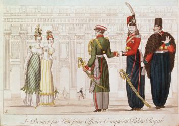Cossack Officers (colour litho) | Obraz na stenu