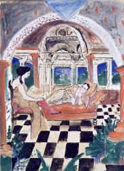 Apollinaire and his Muse (w/c & gouache on paper) | Obraz na stenu