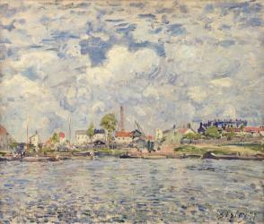 The Seine at Point du Jour, 1877 (oil on canvas) | Obraz na stenu