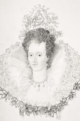 Elizabeth I, illustration from 'Old England's Worthies' by Lord Brougham, published c.1880 (emgraving) | Obraz na stenu