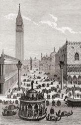 View of St. Mark's Square, Venice, Italy (engraving) | Obraz na stenu