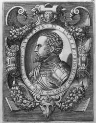 Portrait of Henry the Younger (1489-1568), Duke of Brunswick and Luneburg, 1529 (engraving) (b/w photo) | Obraz na stenu