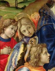 The Vision of St. Bernard, detail of three angels, 1480 (oil on panel) | Obraz na stenu