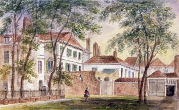 View of the House and Museum of the Late Duchess of Portland (1715-1785) 1796 (w/c on paper) | Obraz na stenu