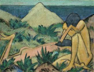 Nudes in Dunes, c.1919-20 (oil on canvas) | Obraz na stenu
