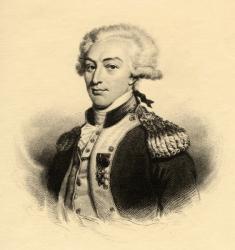Marie Joseph Paul Yves Roch Gilbert du Motier (1757-1834) Marquis de Lafayette (litho) | Obraz na stenu