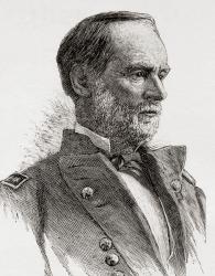 William Tecumseh Sherman, 1820  1891. American soldier, businessman, educator and author. General in the Union Army during the American Civil War. From The Review of Reviews, published 1891 | Obraz na stenu