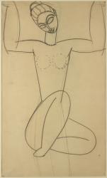 Seated Caryatid, c.1911 (charcoal on paper) | Obraz na stenu