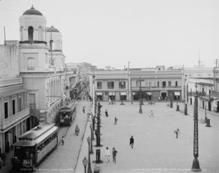 La Plaza, San Juan, Puerto Rico, c.1903 (b/w photo) | Obraz na stenu